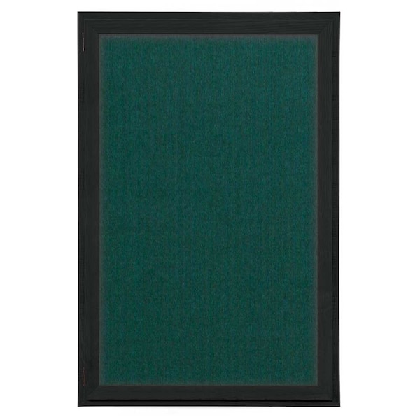 Indoor Enclosed Combo Board, 72"x36", Satin Frame/Burgundy & Black